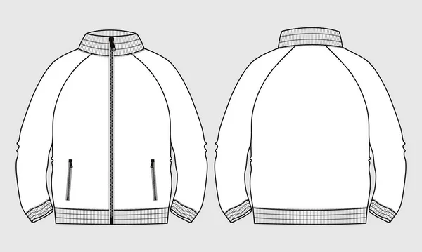White Club Jacket Clothing Design Vector Illustration — Stock Vector