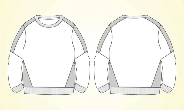 Projeto Branco Roupa Sweatshirt Ilustração Vetor — Vetor de Stock