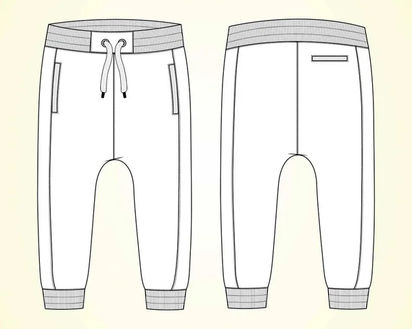 White Jogger Pants Design Vector Illustration — Stock Vector