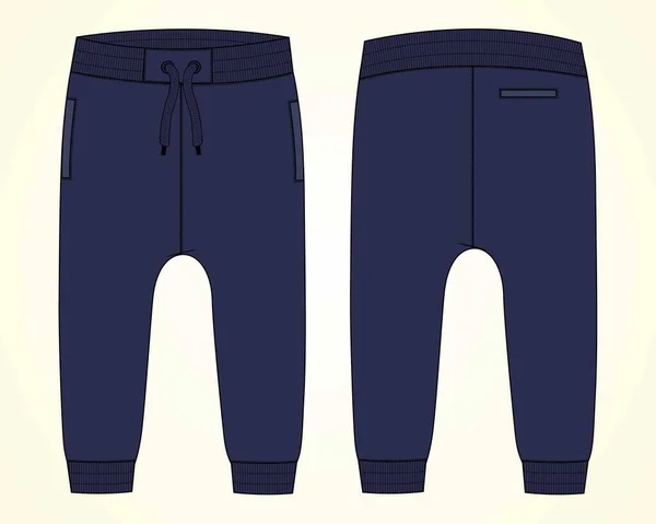 Blaue Jogger Hose Design Vektor Abbildung — Stockvektor