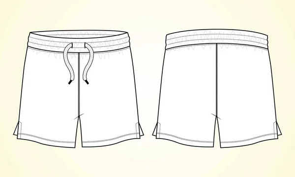 Wit Sport Shorts Ontwerp Vector Illustratie — Stockvector