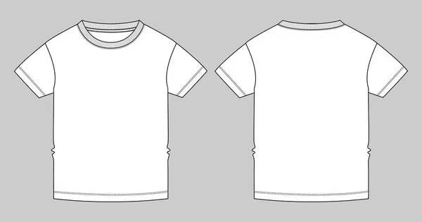 Projeto Branco Shirt Cinza Ilustração Vetor —  Vetores de Stock