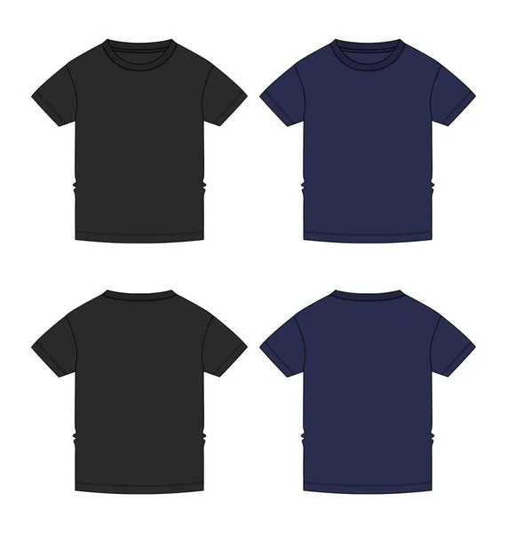 Black Blue Shirt Design White Vector Illustration — Stock Vector