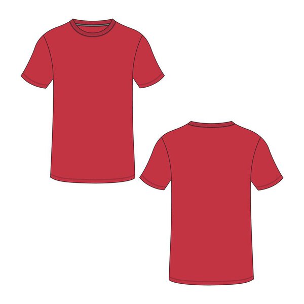 red t-shirt design on white, vector illustration