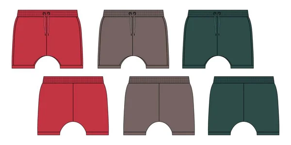 彩色运动短裤设计 矢量插图 — 图库矢量图片