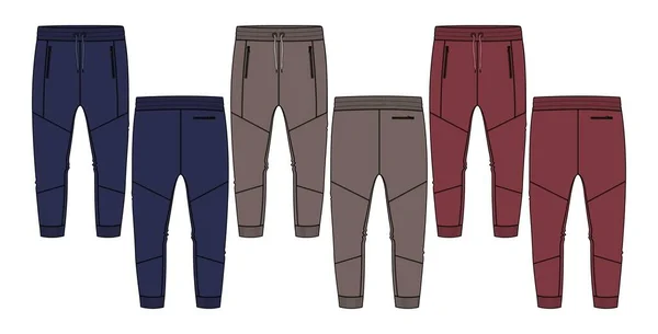 Pantaloni Jogger Colorati Design Illustrazione Vettoriale — Vettoriale Stock