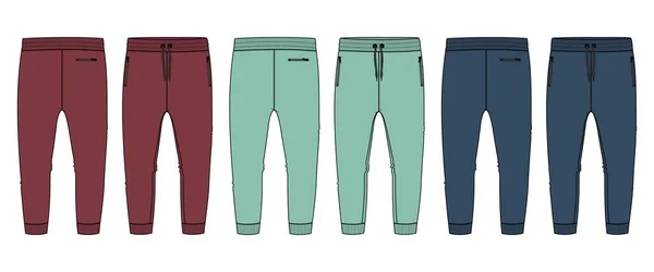 Pantaloni Jogger Colorati Design Illustrazione Vettoriale — Vettoriale Stock