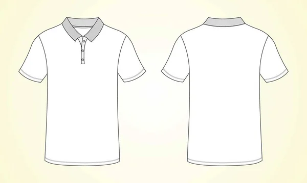 Shirt Design Branco Ilustração Vetorial — Vetor de Stock