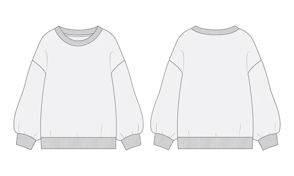 Biała Bluza Projekt Odzieży Wektor Ilustracja — Wektor stockowy