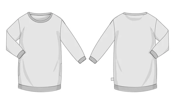 Grün Sweatshirt Kleidung Design Vektorillustration — Stockvektor