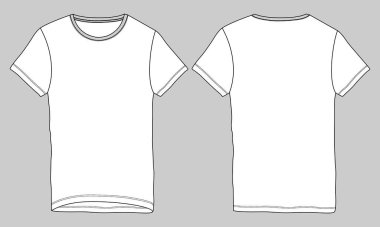 Tasarımınız için tişört şablonu. vektör illüstrasyonu