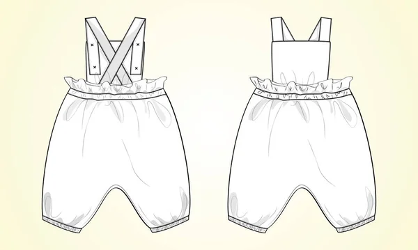 ファッションの女性の服のベクトル図のセット — ストックベクタ