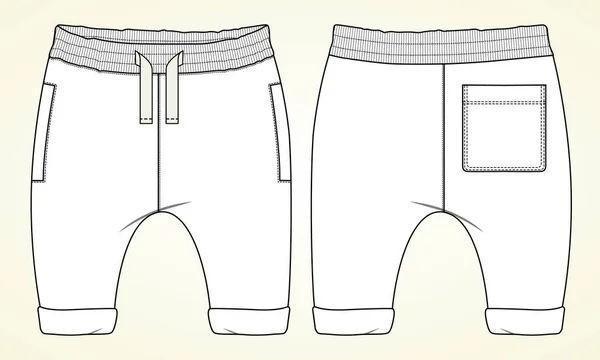 Uppsättning Damkläder Shorts Byxor Jacka Jeans Vektor Illustration — Stock vektor