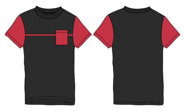 あなたのデザインのためのTシャツテンプレート — ストックベクタ