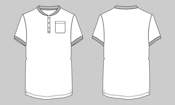 あなたのデザインのためのTシャツテンプレート ベクターイラスト — ストックベクタ