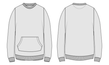 Bir grup erkek gömleğinin vektör çizimi