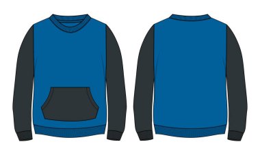 Fermuarlı ve şortlu mavi ceket