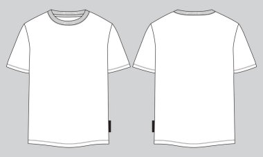 Tasarımınız için tişört şablonu. vektör illüstrasyonu