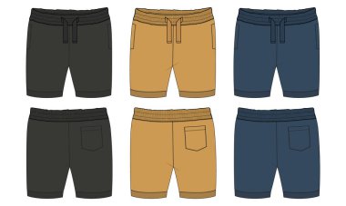 Erkek şortlarının vektör illüstrasyonu