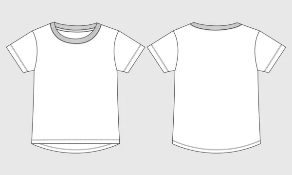 Plantilla Camiseta Para Diseño Ilustración Vectorial — Archivo Imágenes Vectoriales