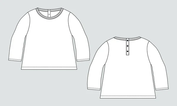 Vector Illustration Long Sleeve Shirt — Stock Vector