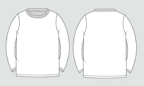 Camiseta Manga Larga Para Diseño Ilustración Vectorial — Vector de stock