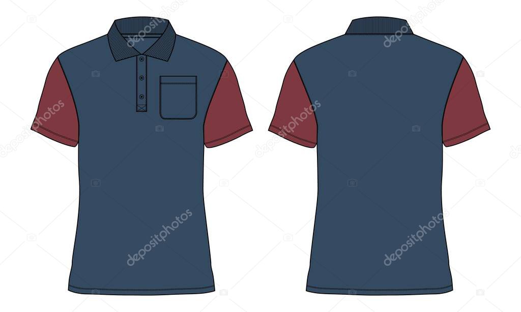 vector illustration of male t shirts