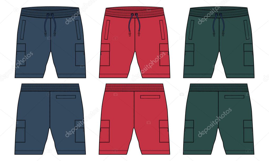 vector illustration of men's shorts