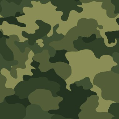 Askeri kamuflaj kumaş, arkaplan, duvar kağıdı ve diğerleri için kusursuz Vektör Desenini tekrarlıyor