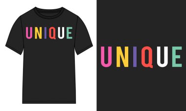 Tipografi tişörtü göğüs izi tasarımı basılmaya hazır. Modern, harfli t-shirt vektör çizimi