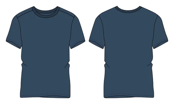 Camiseta Algodón Ajuste Regular Camiseta Manga Corta Técnica Boceto Moda — Vector de stock