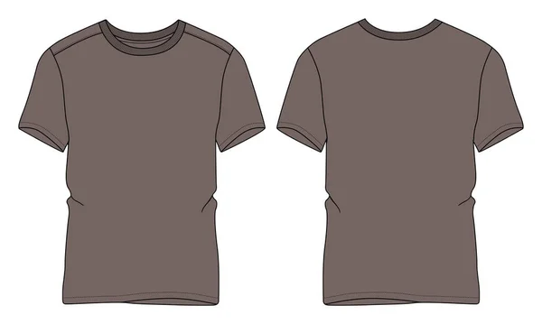 Camiseta Algodón Ajuste Regular Camiseta Manga Corta Técnica Boceto Moda — Vector de stock