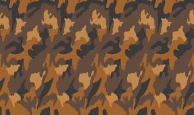 Askeri kamuflaj kumaş, arka plan, duvar kâğıdı ve diğerleri için kusursuz Vektör Deseni tekrarlıyor. Klasik kıyafet baskısı. Soyut monokrom
