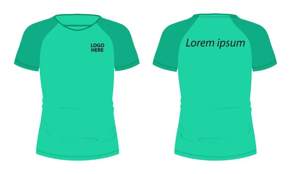 Herentrui Met Korte Mouwen Voor Achterkant Mock Uniform Voor Sport — Stockvector