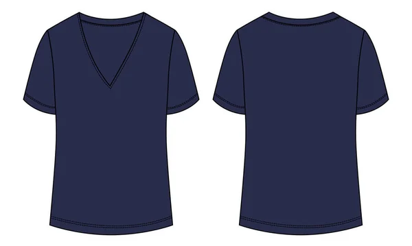 Plantilla Camiseta Para Diseño — Vector de stock