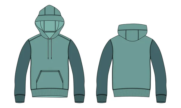 Long Sleeve Hoodie Sweatshirt Technical Fashion Flat Sketch Vector  Illustration Stock Vector by ©ClothingArtStudio 562468026