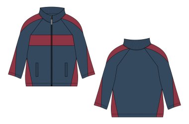 template of design for sport jacket, vector illustration