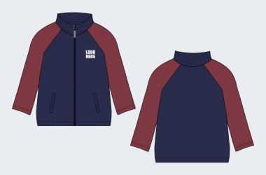 template of design for sport jacket, vector illustration