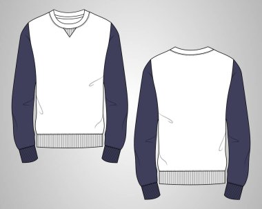 template of design for sweatshirt, vector illustration