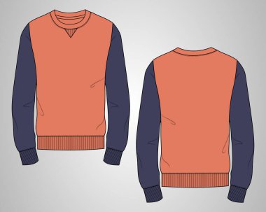 template of design for sweatshirt, vector illustration