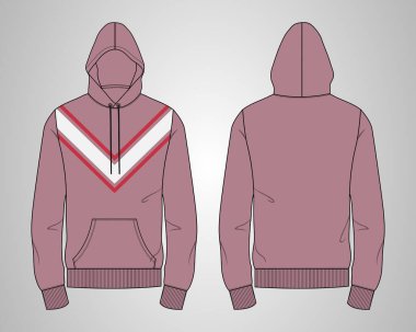 template of design for hoodie, vector illustration