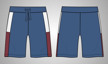 template of design for shorts, vector illustration