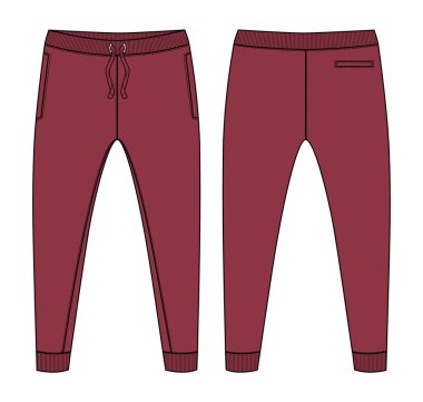 template of design for sweatpants, vector illustration