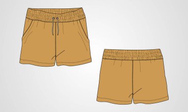 template of design for shorts, vector illustration