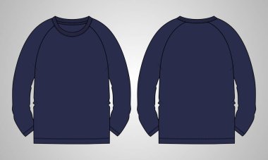 template of design for long sleeve shirt, vector illustration