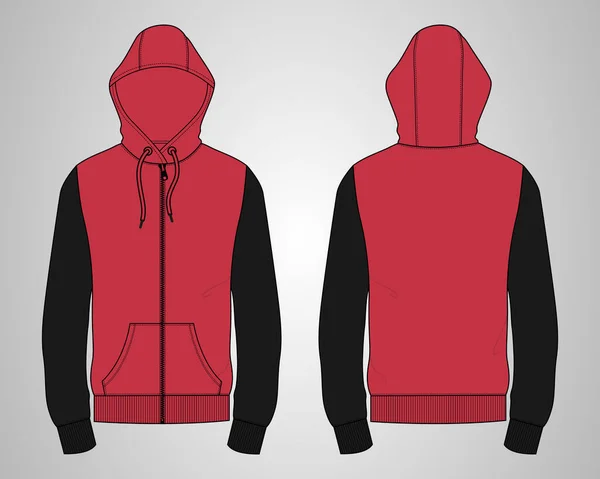 Template Design Hoodie Vector Illustration — Image vectorielle