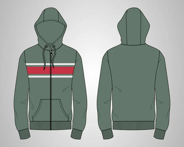 Template Design Hoodie Vector Illustration — Vettoriale Stock