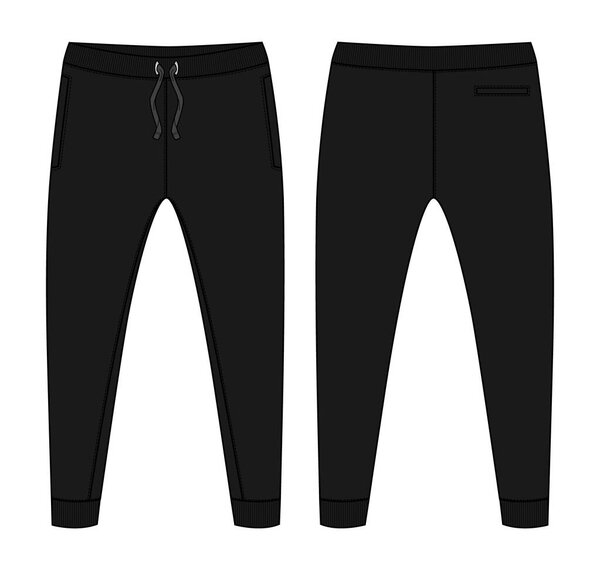 template of design for sweatpants, vector illustration