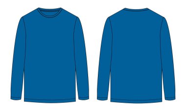 template of design for long sleeve shirt, vector illustration