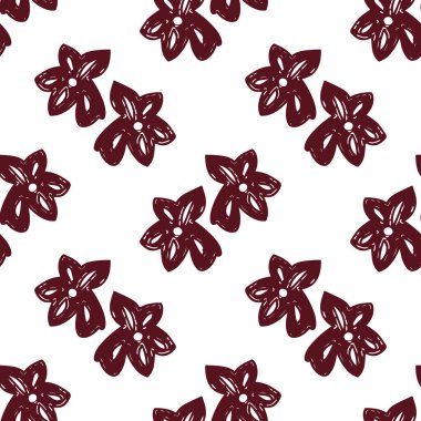 Çiçekli kusursuz desen, vektör illüstrasyonu